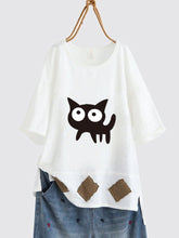 Load image into Gallery viewer, Short Sleeve Printed Casual Cotton Shirts & Tops