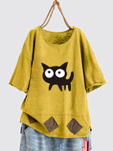 Load image into Gallery viewer, Short Sleeve Printed Casual Cotton Shirts & Tops